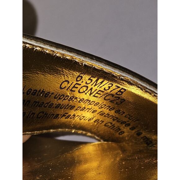 New! KARL LAGERFELD Paris Women's Gold Dress Sandals Size 6.5 - Picture 9 of 9